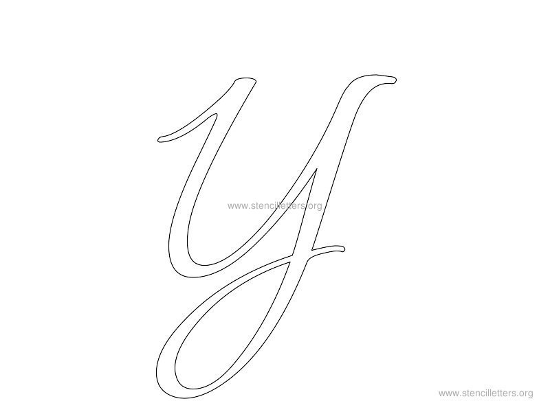 cursive wall stencil letter y cursive wall stencil letter y