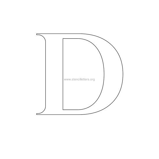 roman wall stencil letter d