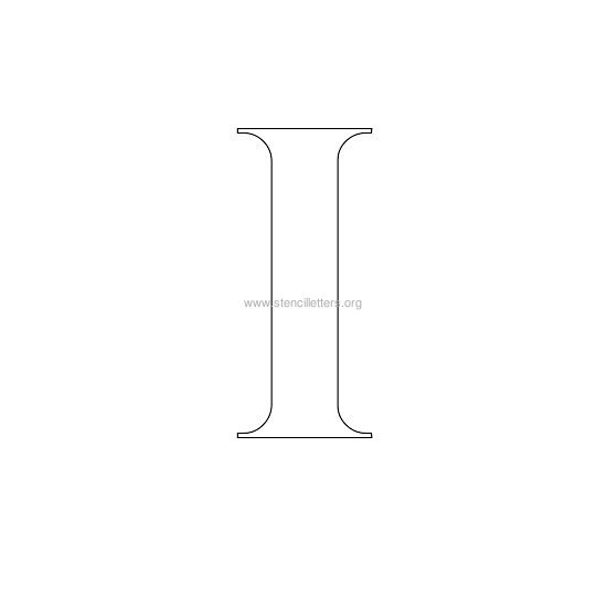 roman wall stencil letter i