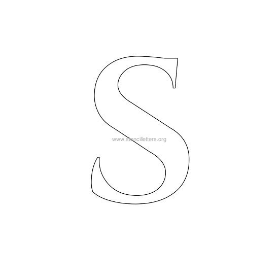 roman wall stencil letter s