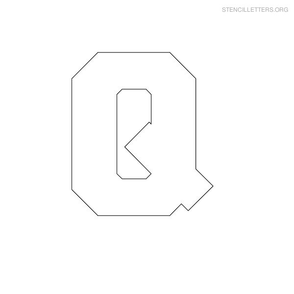 Stencil Letter Block Q Stencil Letter Block Q