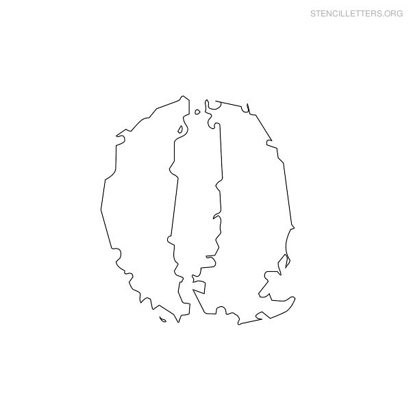 Stencil Letter Bubble Q Stencil Letter Bubble Q