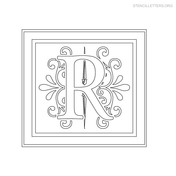 Stencil Letter Decorative R Stencil Letter Decorative R