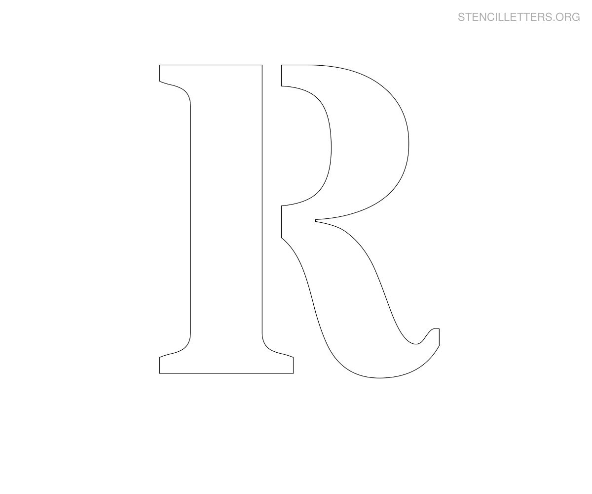 Stencil Letter Large R Stencil Letter Large R