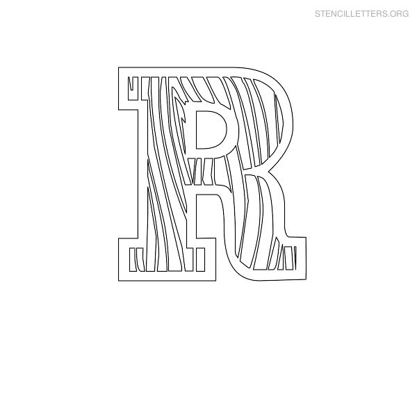 Stencil Letter Wooden R Stencil Letter Wooden R