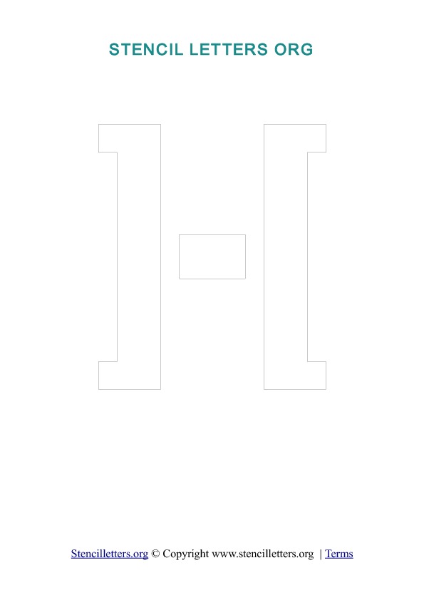 PDF Stencil Template Outline H