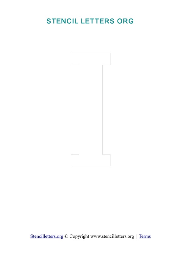 PDF Stencil Template Outline I