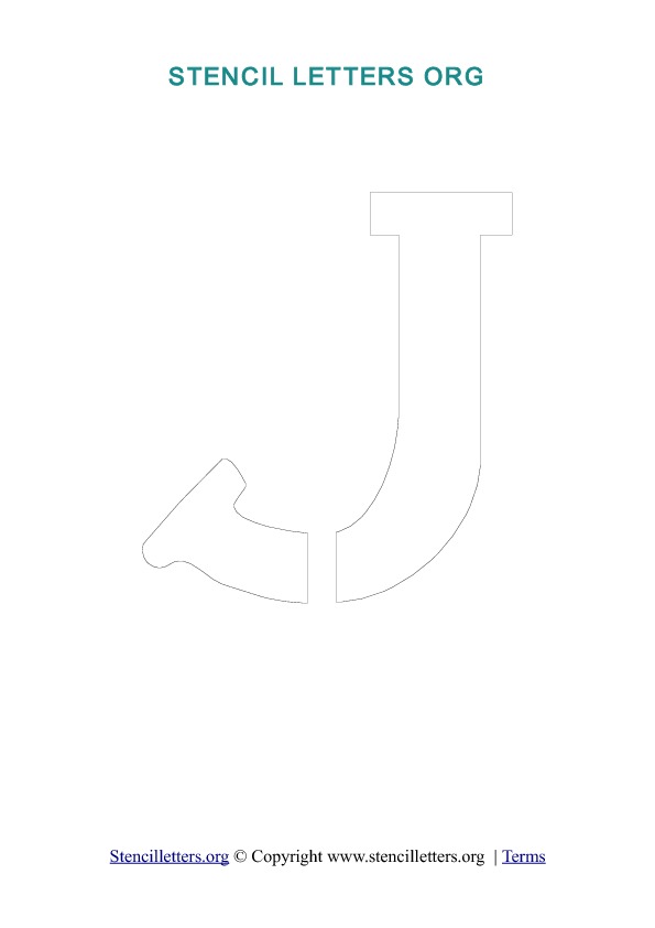 PDF Stencil Template Outline J