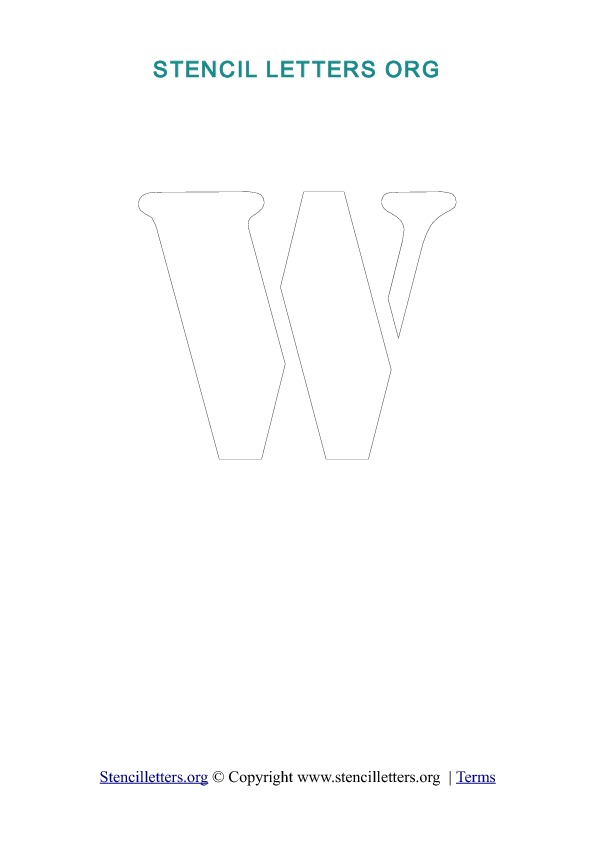 PDF Stencil Template Outline W