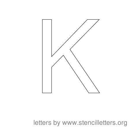 Stencil Letters to Print Alphabet K Stencil Letters to Print Alphabet K