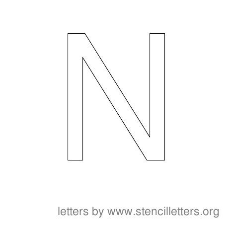 Stencil Letters to Print Alphabet N Stencil Letters to Print Alphabet N