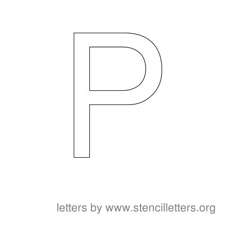 Stencil Letters to Print Alphabet P Stencil Letters to Print Alphabet P