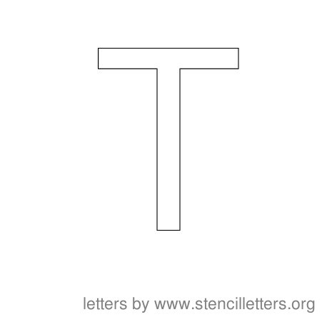Stencil Letters to Print Alphabet T Stencil Letters to Print Alphabet T