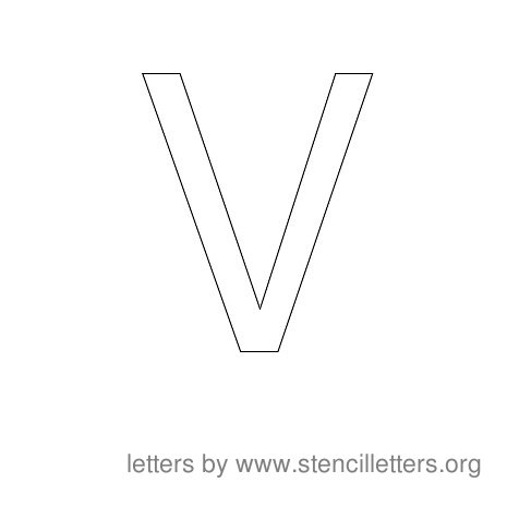 Stencil Letters to Print Alphabet V Stencil Letters to Print Alphabet V