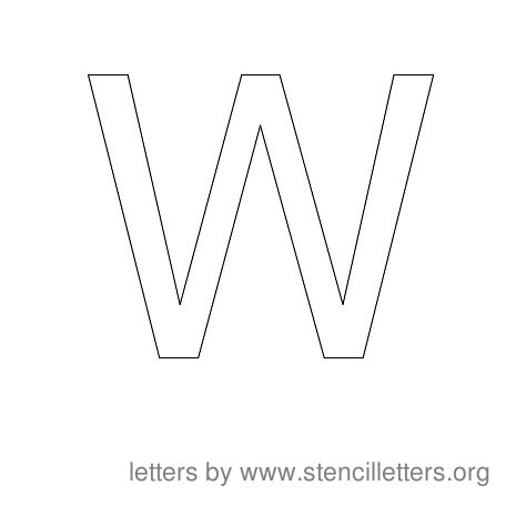 Stencil Letters to Print Alphabet W Stencil Letters to Print Alphabet W