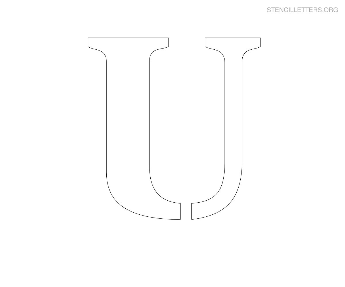 Stencil Letter Large U