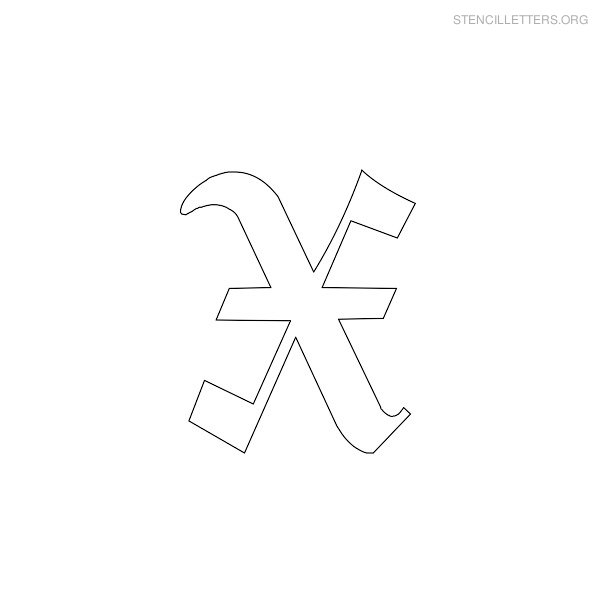 Stencil Letter Gothic X Stencil Letter Gothic X