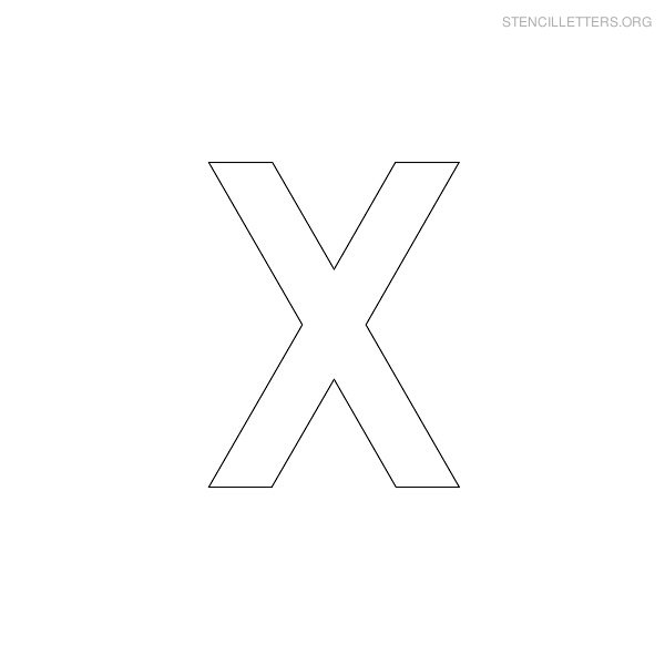 Stencil Letter Military X Stencil Letter Military X