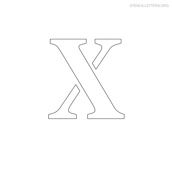 Stencil Letter Uppercase X Stencil Letter Uppercase X
