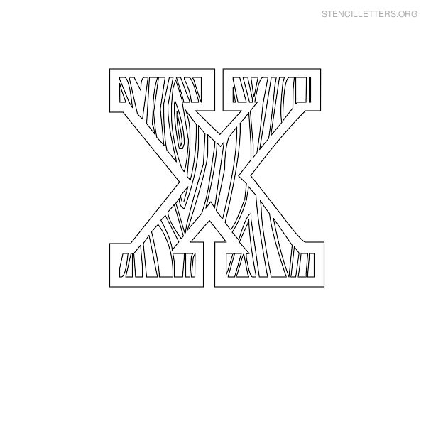 Stencil Letter Wooden X Stencil Letter Wooden X
