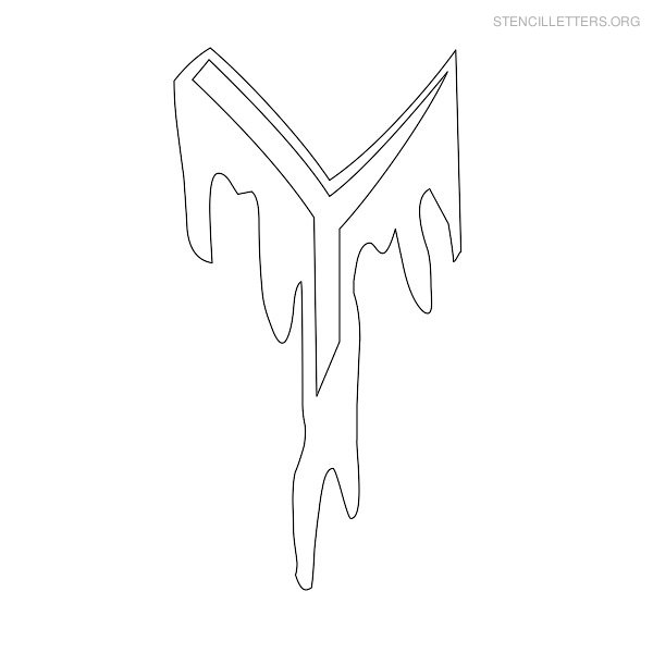 Stencil Letter Halloween Y Stencil Letter Halloween Y
