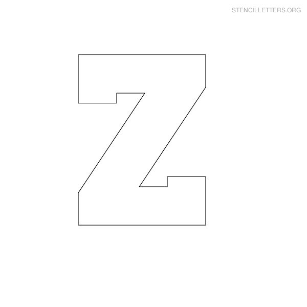 Stencil Letter Block Z Stencil Letter Block Z